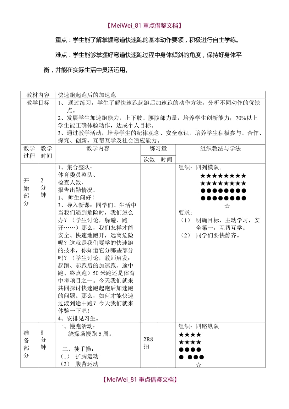 【9A文】教学设计教案-快速跑教案_第3页