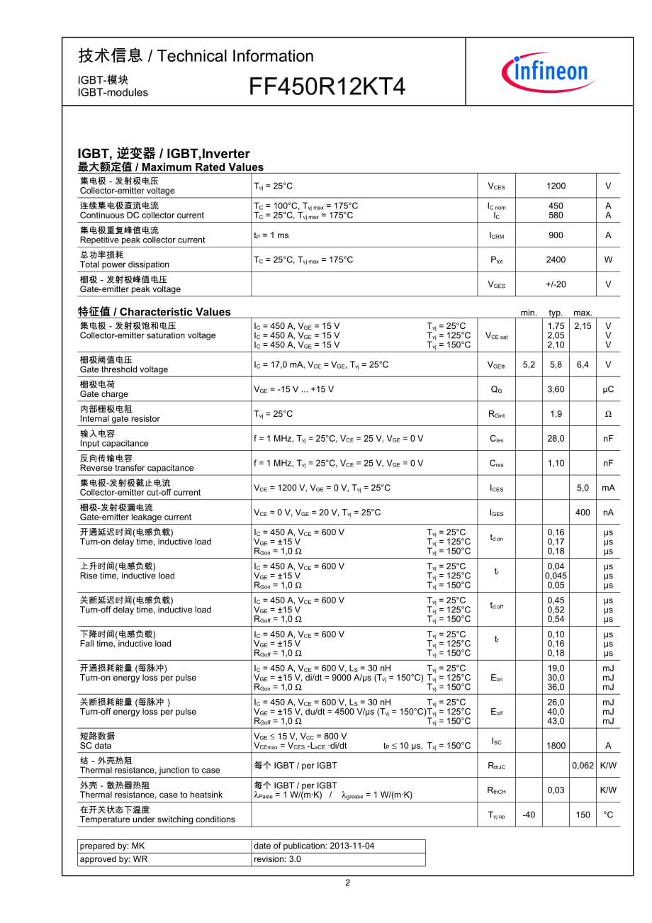 ff450r12kt4中文说明书_第2页