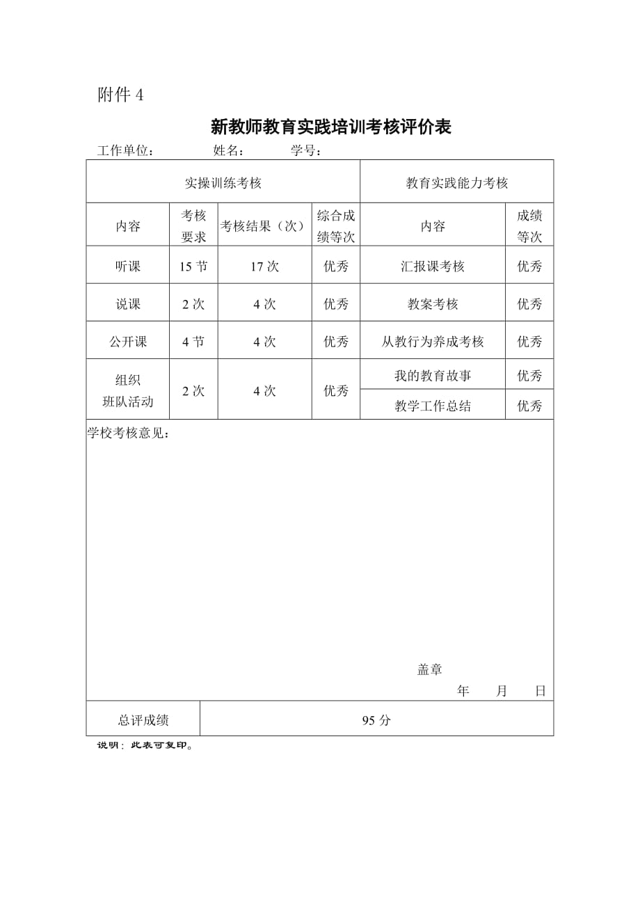 新教师教育实践培训考核评价表 (1)_第1页