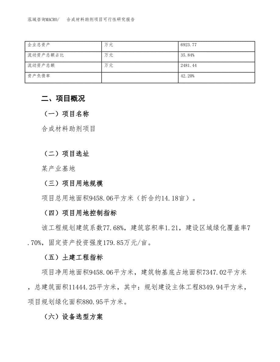 合成材料助剂项目可行性研究报告_范文.docx_第5页