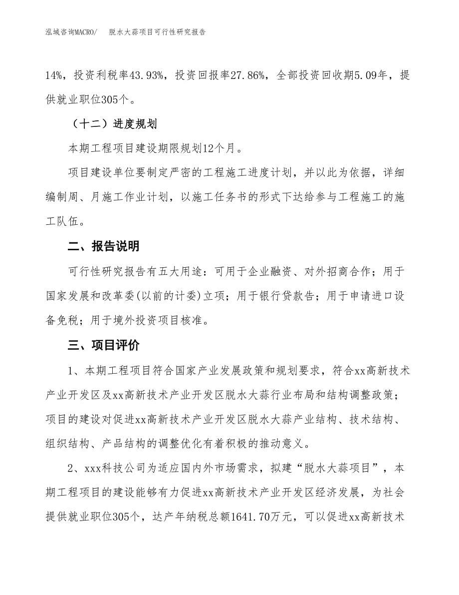 脱水大蒜项目可行性研究报告[参考范文].docx_第5页