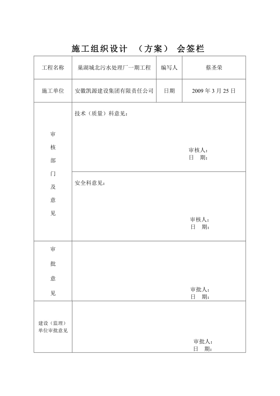 施工组织设计(方案)会签表_第1页