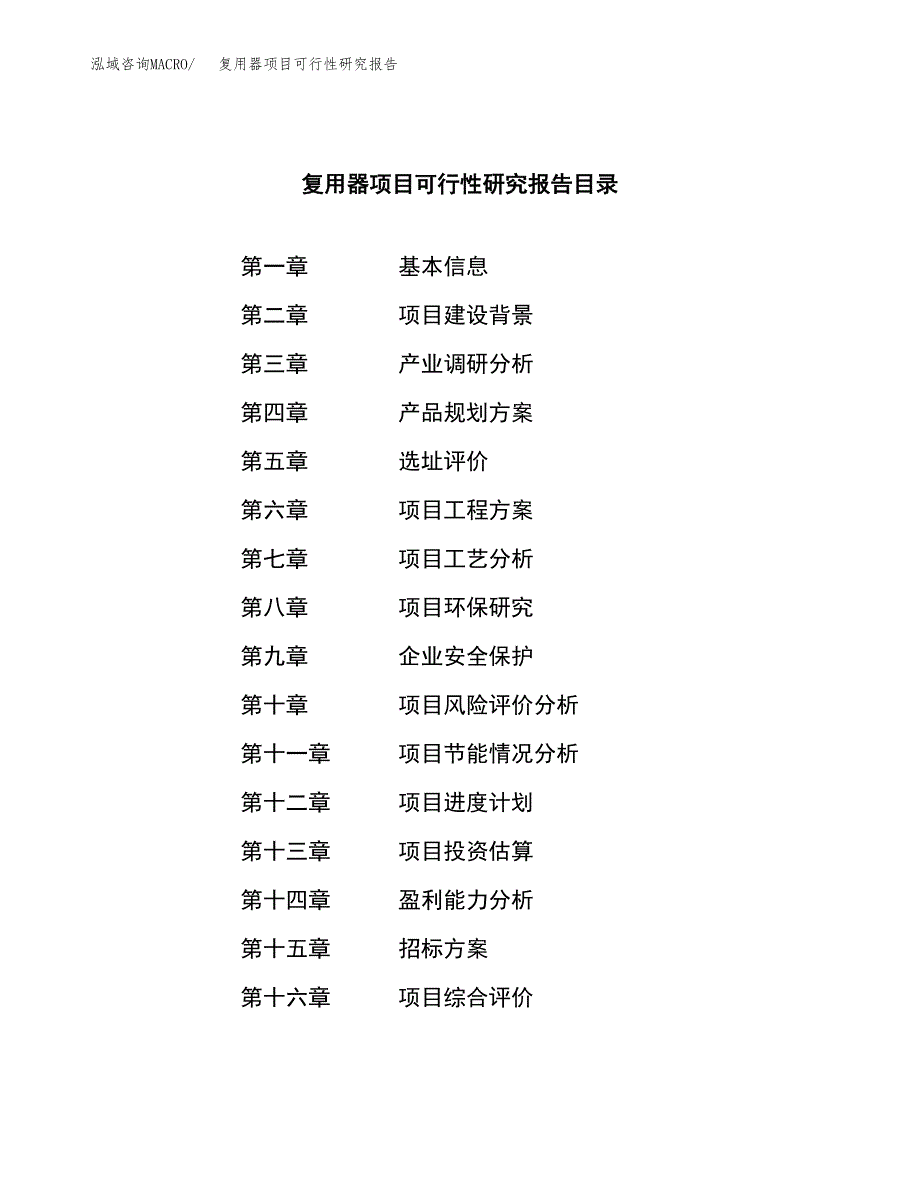 复用器项目可行性研究报告_范文.docx_第2页