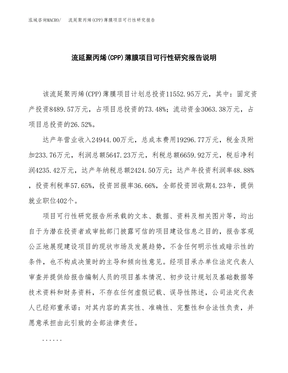 流延聚丙烯(CPP)薄膜项目可行性研究报告[参考范文].docx_第2页