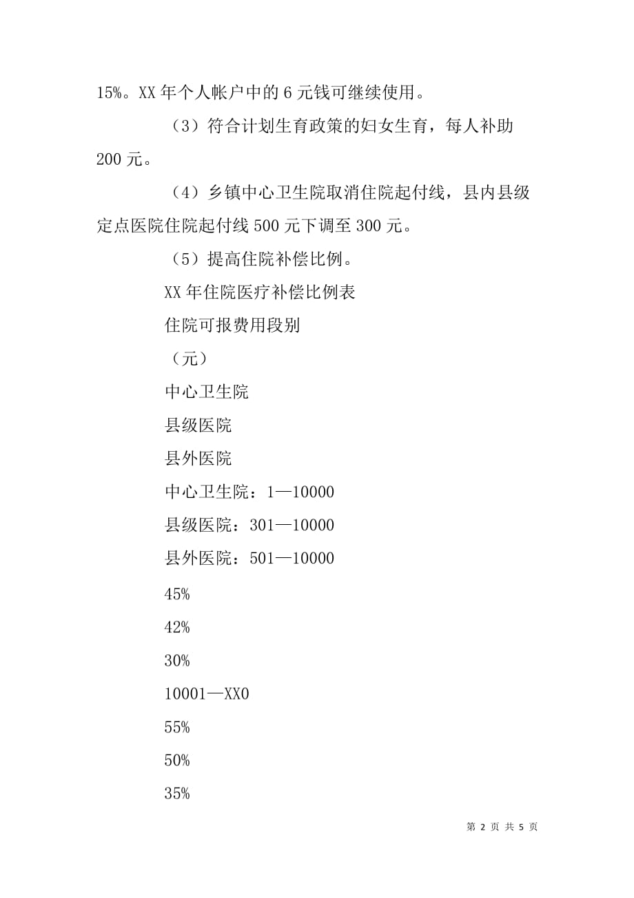 xx年县区新型农村合作医疗制度政策要点计划规划思路_第2页