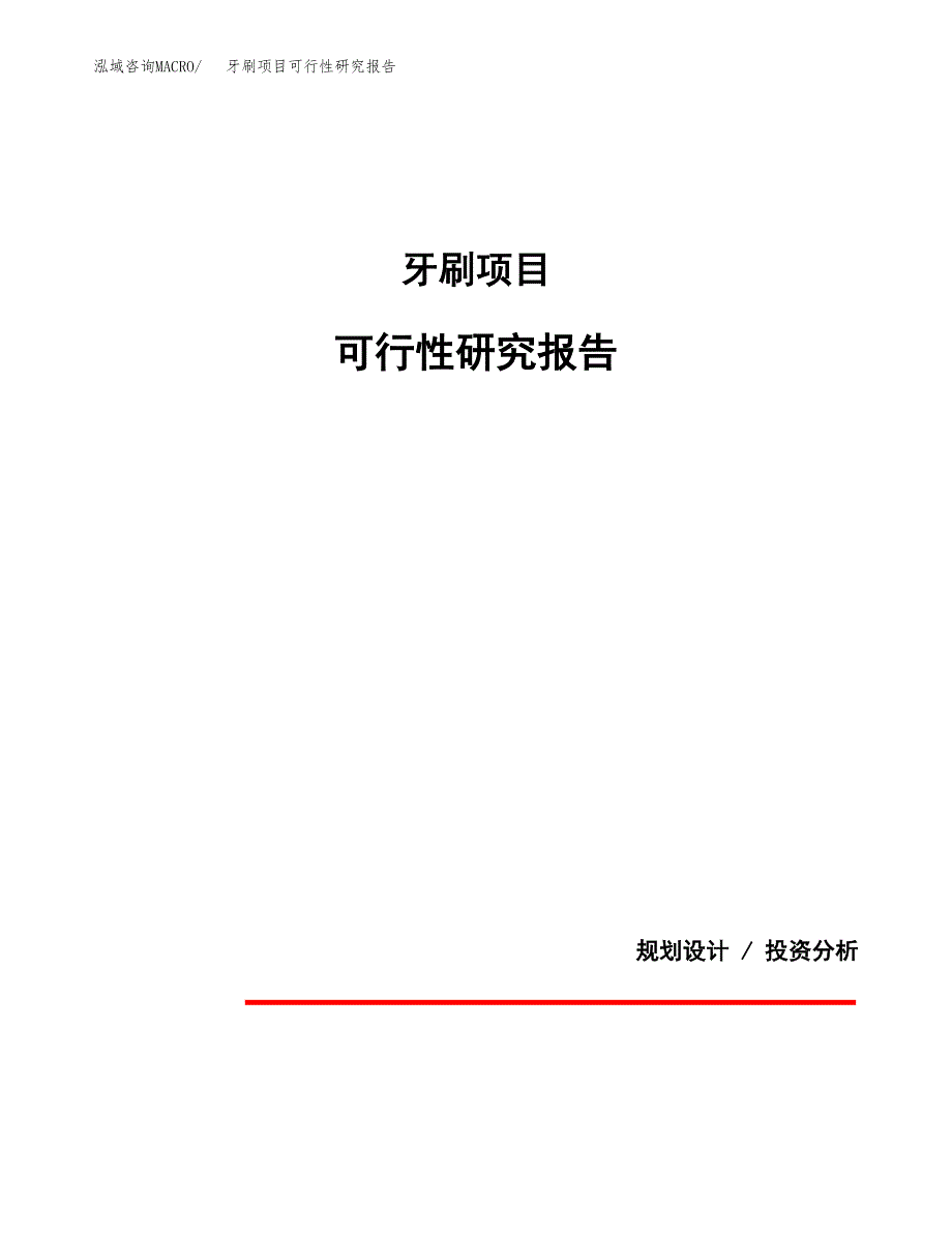 牙刷项目可行性研究报告[参考范文].docx_第1页