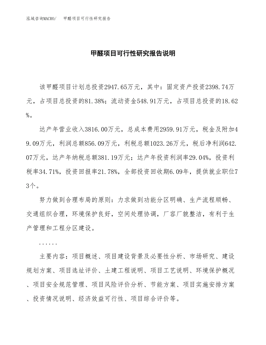 甲醛项目可行性研究报告[参考范文].docx_第2页