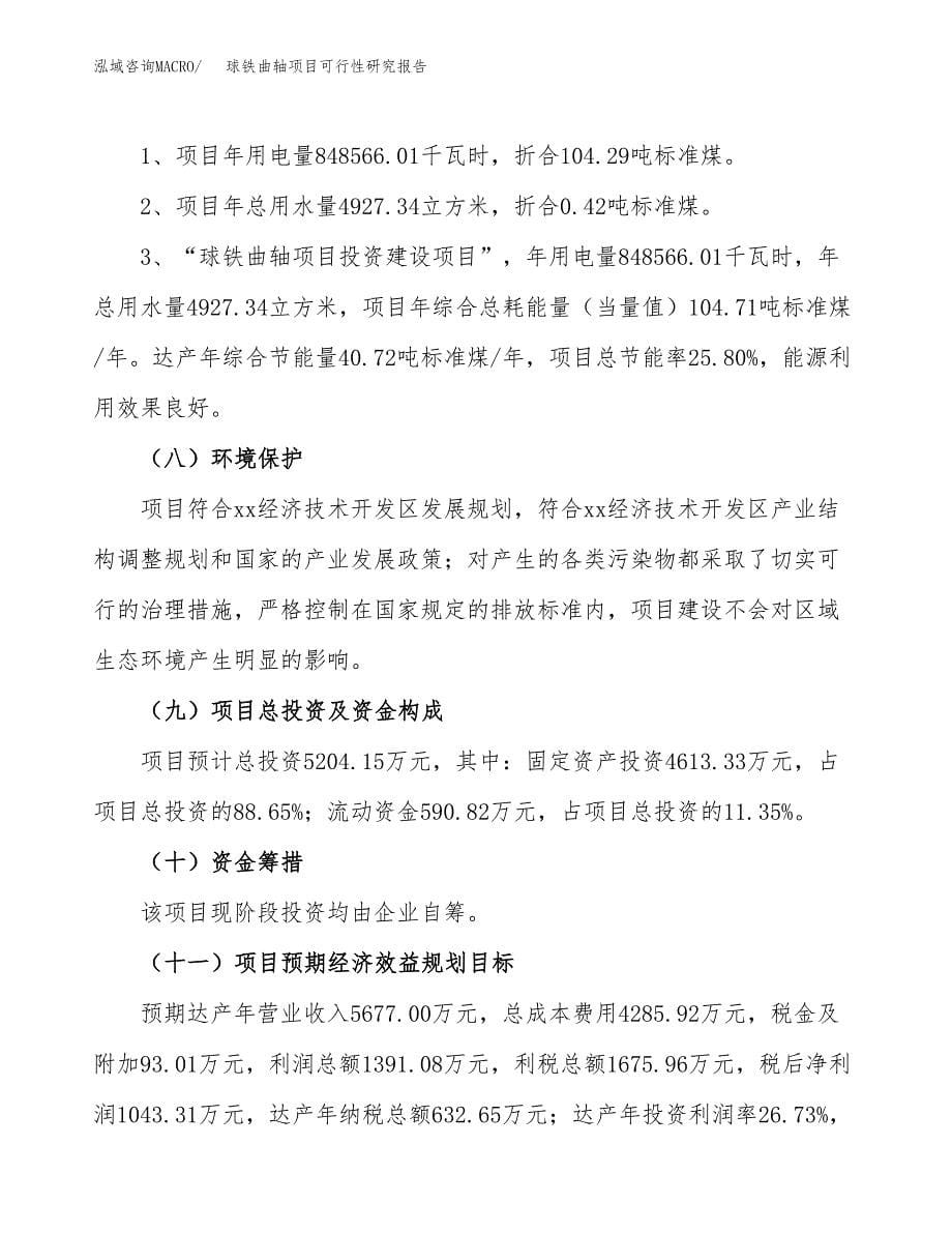 球铁曲轴项目可行性研究报告[参考范文].docx_第5页