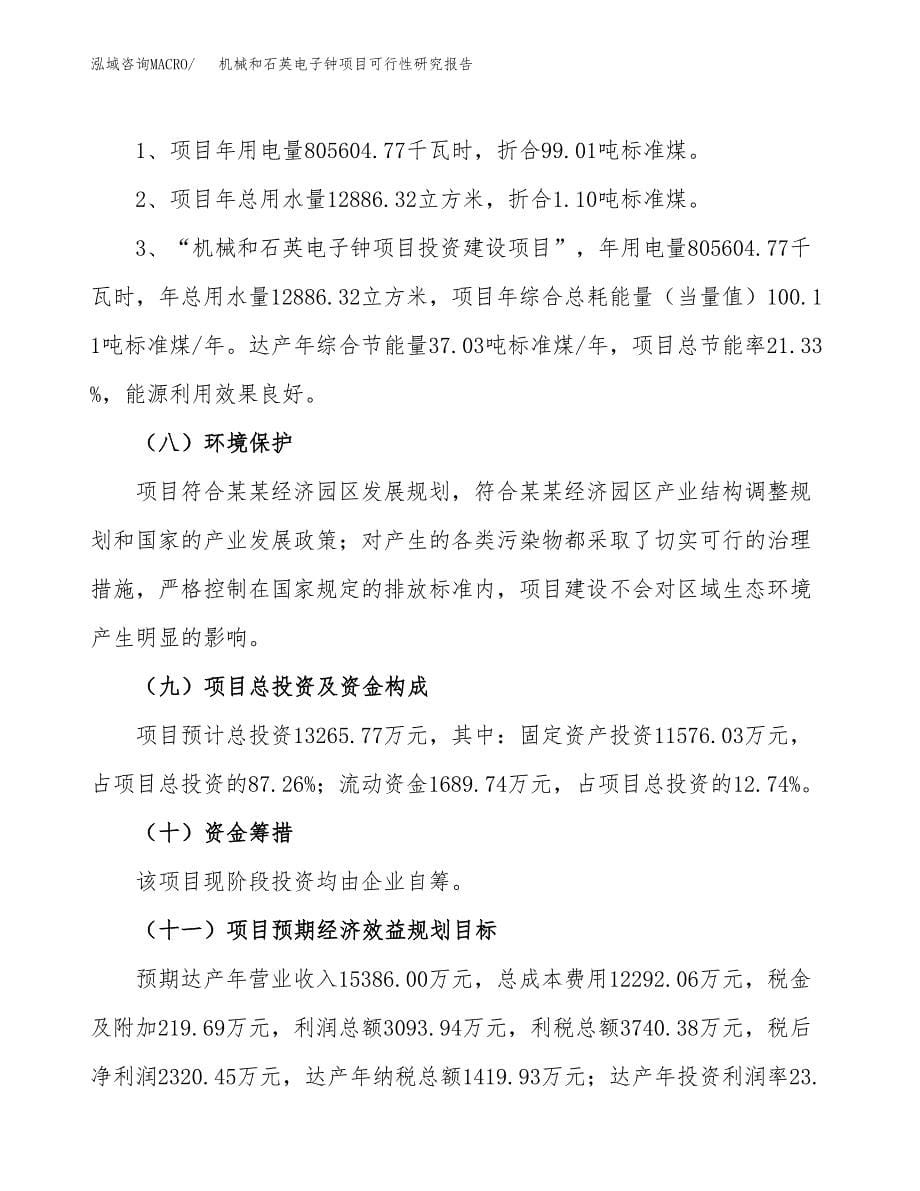 机械和石英电子钟项目可行性研究报告[参考范文].docx_第5页