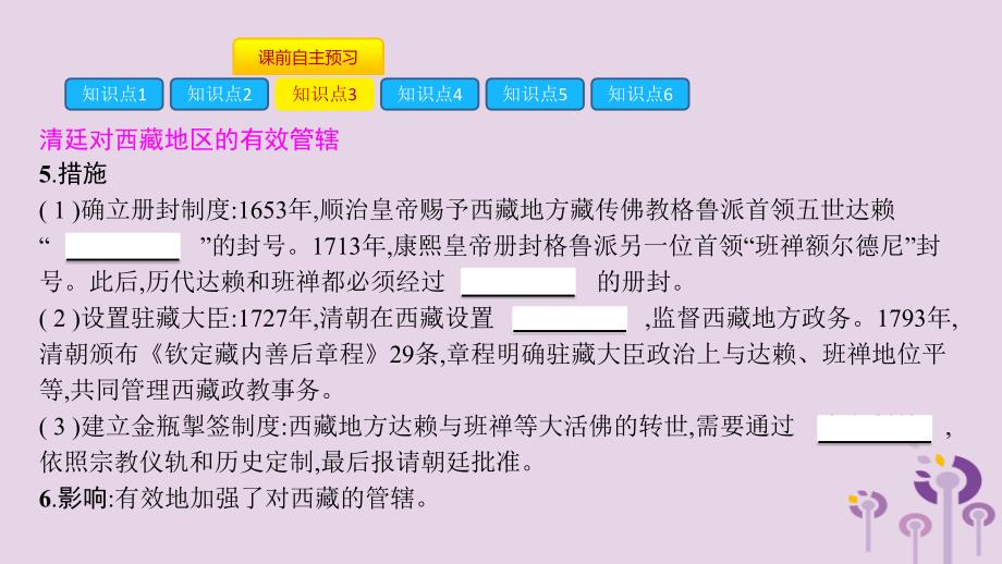 2019春七年级历史下册 第三单元 明清时期统一多民族国家的巩固与发展 第18课 统一多民族国家的巩固和发展课件 新人教版_第4页