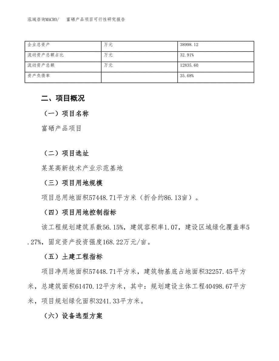 富硒产品项目可行性研究报告_范文.docx_第5页