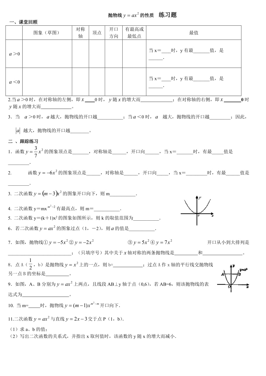 二次函数定义 练习题_第2页