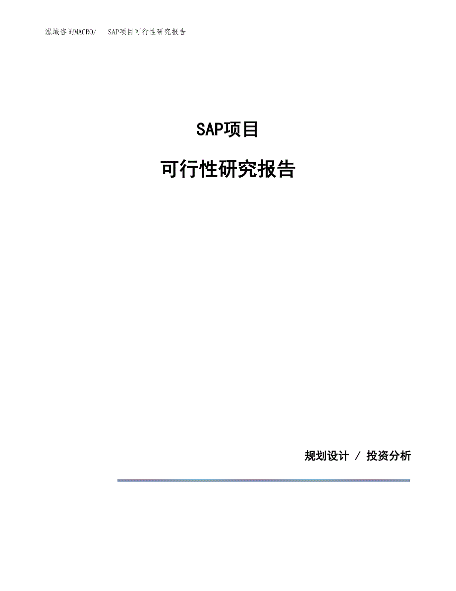 SAP项目可行性研究报告[参考范文].docx_第1页