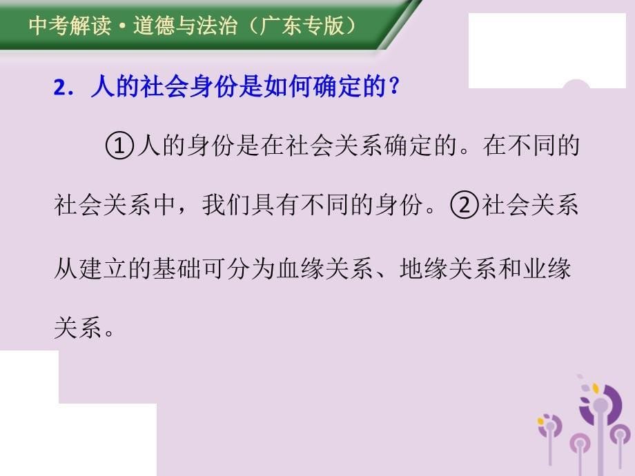 （广东专版）2019年中考道德与法治解读总复习 知识专题五 走进社会生活 承担社会责任课件_第5页