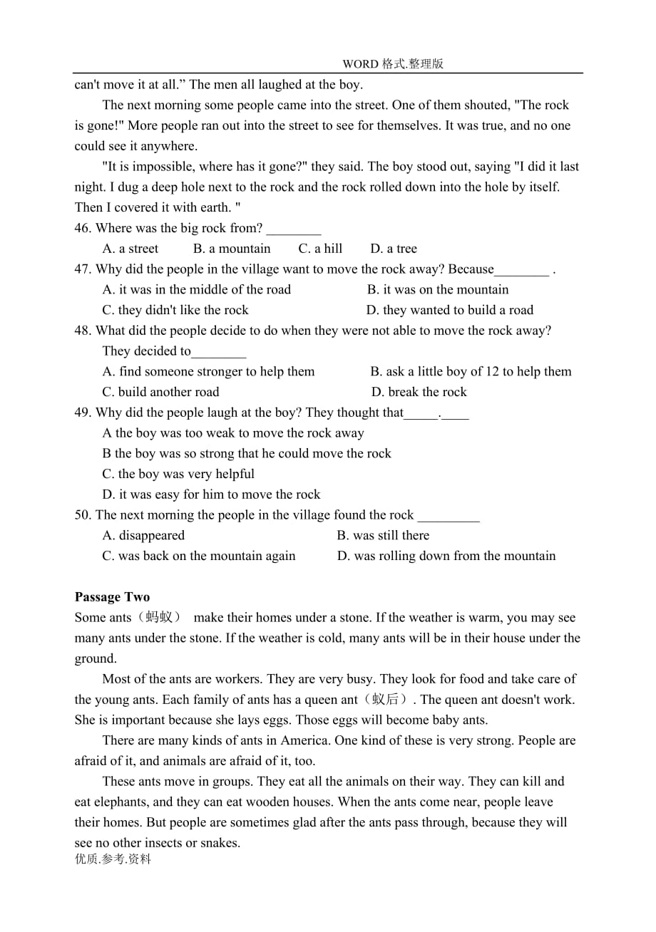 新概念英语第二册试题和答案解析_第4页