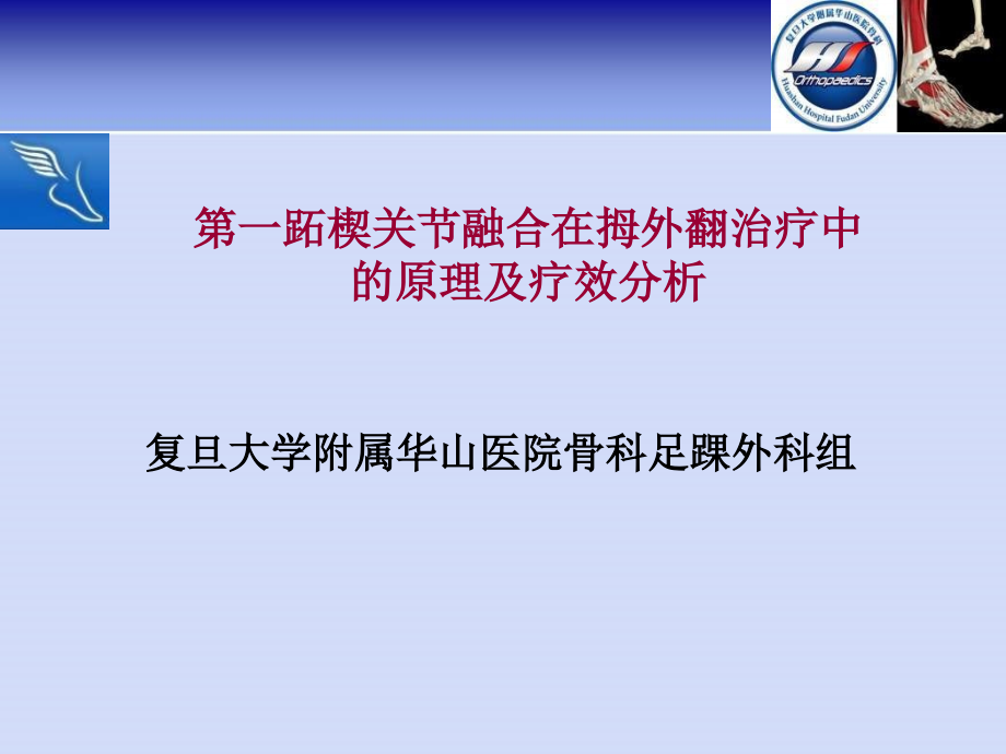 第一跖楔关节融合在拇外翻治疗中的原理及疗效分析概要_第1页