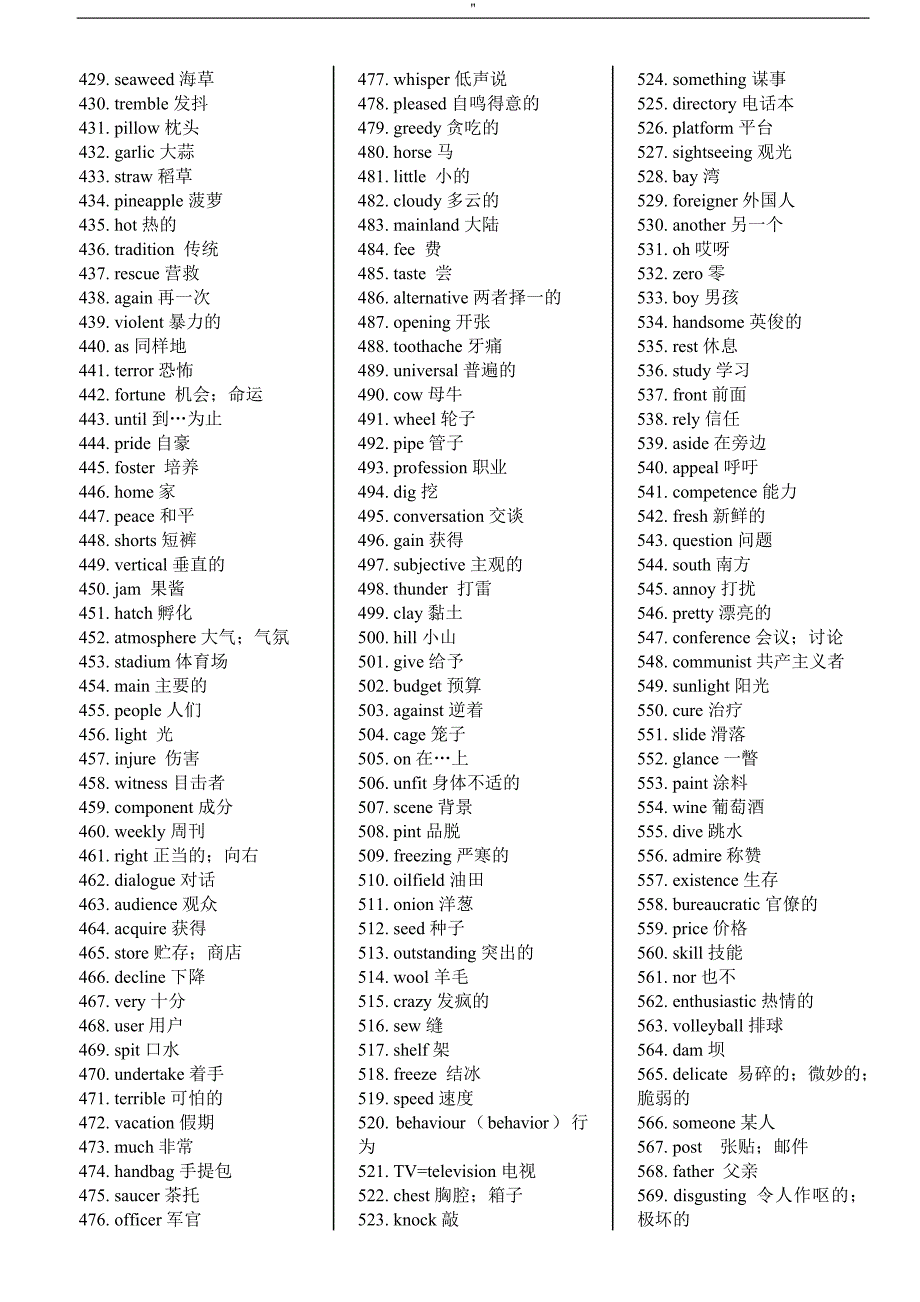 高考'英语单词3500(乱序版-)_第4页