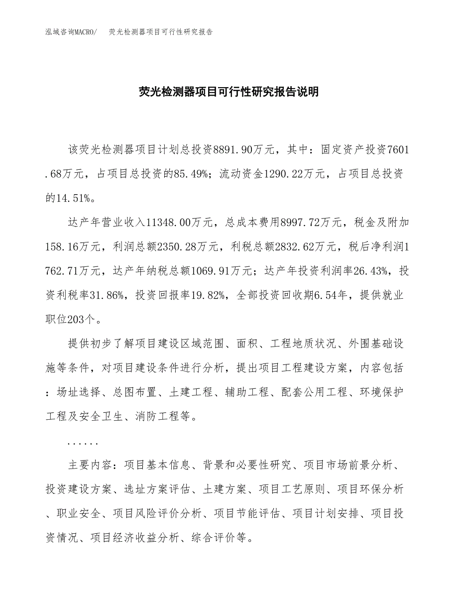 荧光检测器项目可行性研究报告[参考范文].docx_第2页