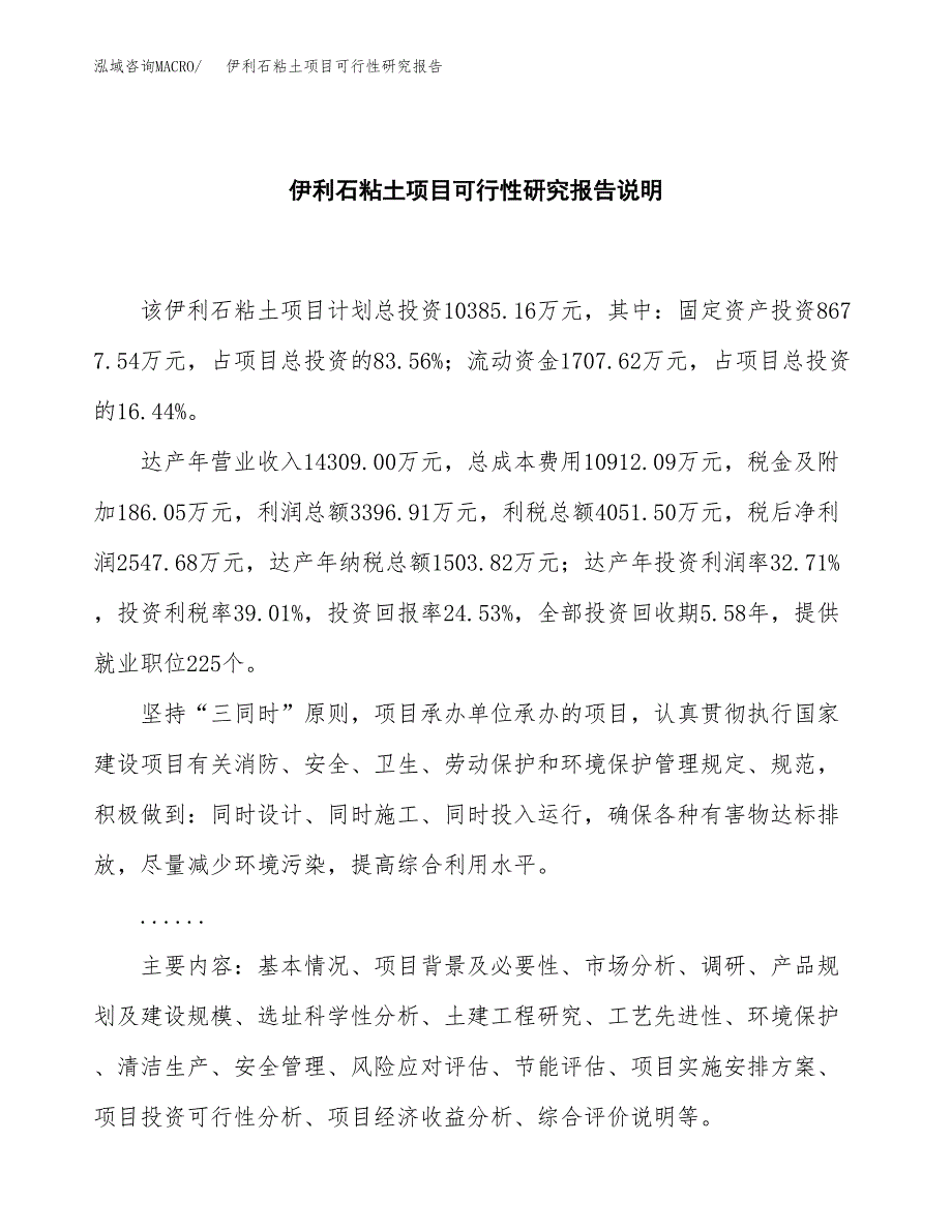 伊利石粘土项目可行性研究报告[参考范文].docx_第2页