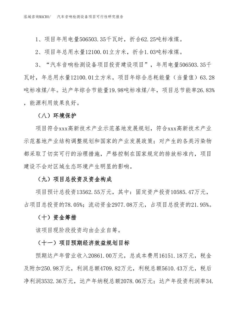 汽车音响检测设备项目可行性研究报告[参考范文].docx_第5页