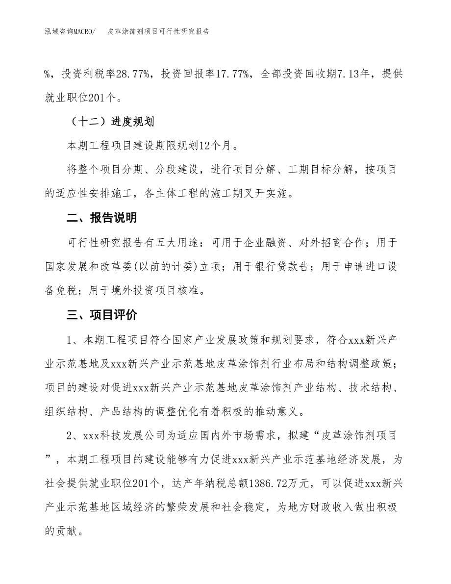 皮革涂饰剂项目可行性研究报告[参考范文].docx_第5页