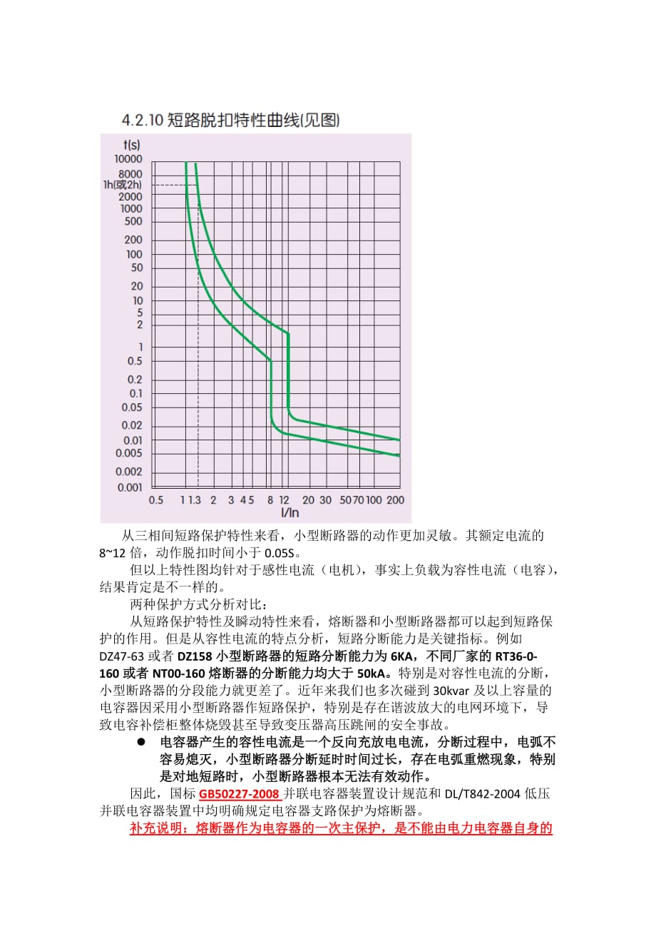 熔断器与小型断路器作电容器短路保护的选择_第3页