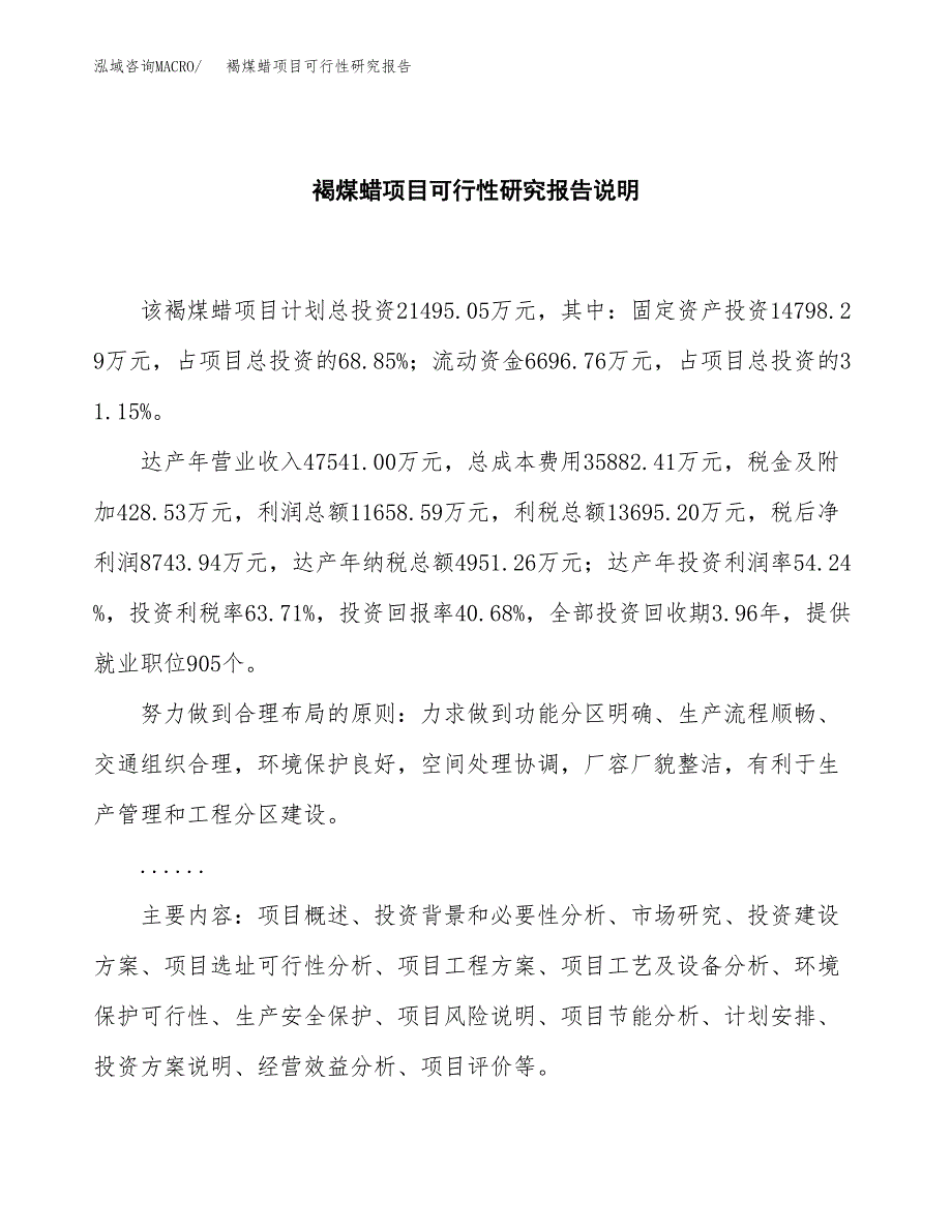 褐煤蜡项目可行性研究报告[参考范文].docx_第2页