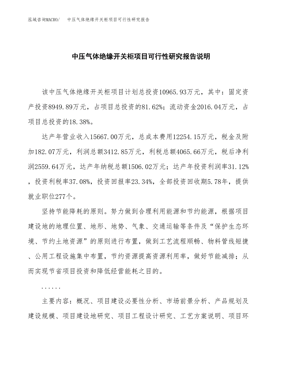 中压气体绝缘开关柜项目可行性研究报告[参考范文].docx_第2页