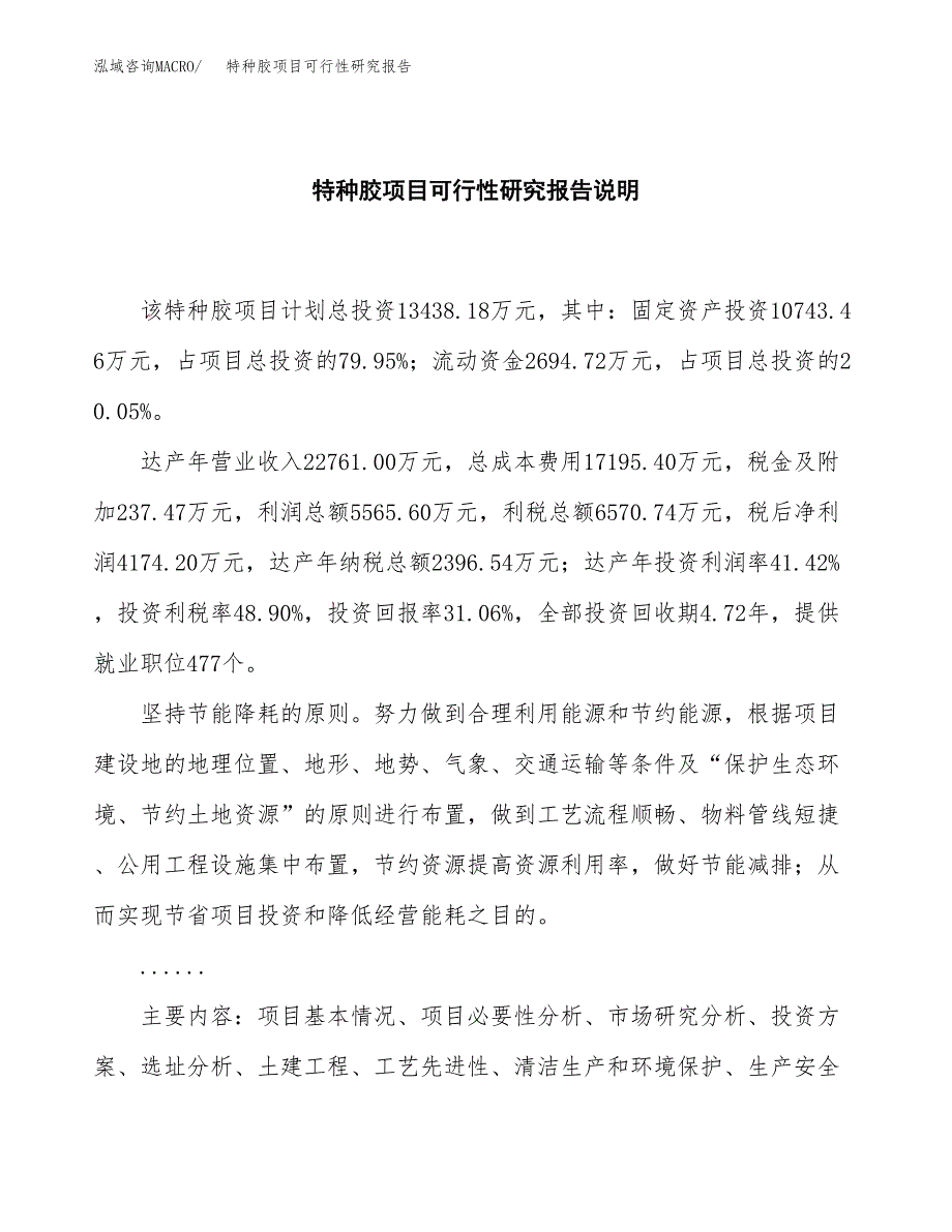 特种胶项目可行性研究报告[参考范文].docx_第2页