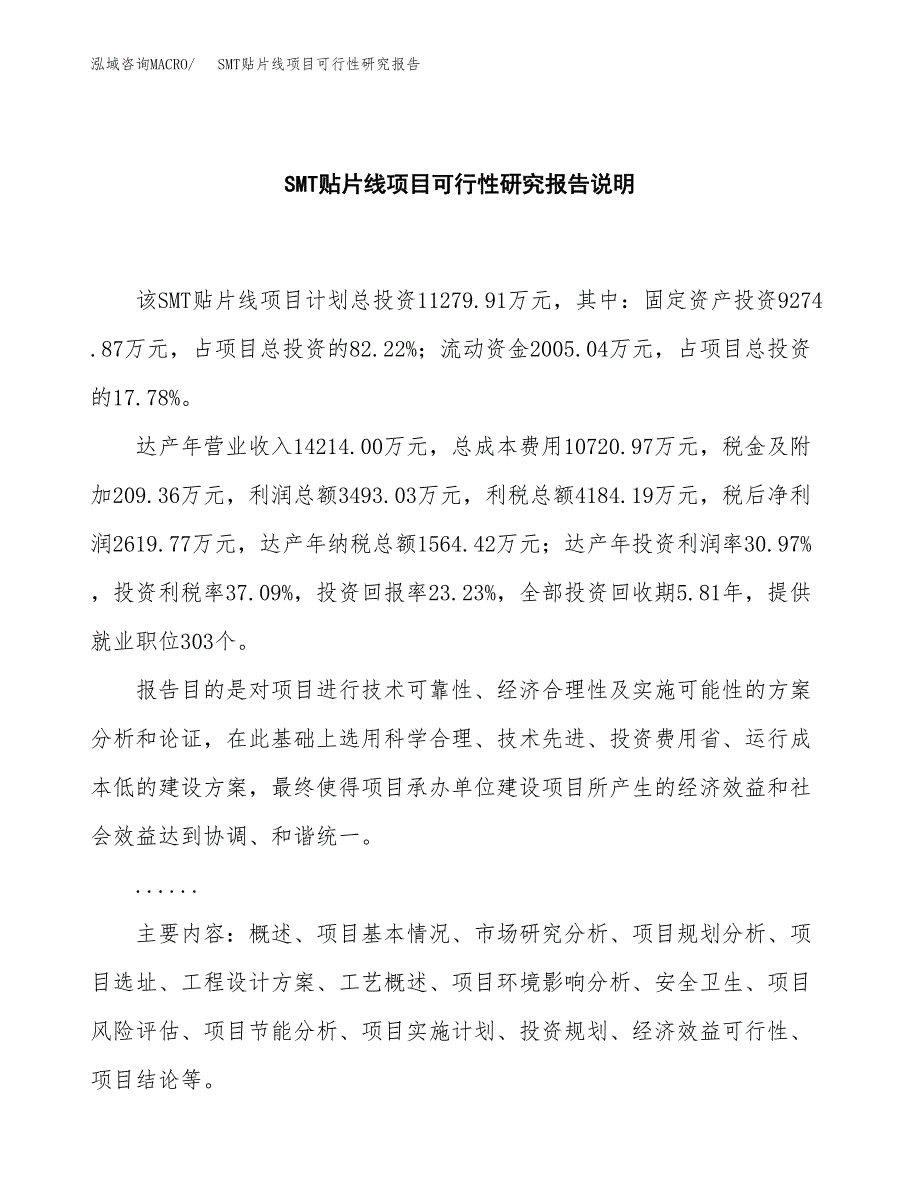 SMT贴片线项目可行性研究报告[参考范文].docx_第2页