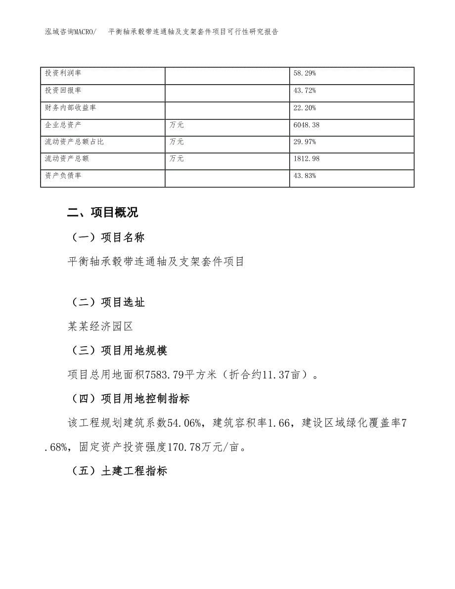 平衡轴承毂带连通轴及支架套件项目可行性研究报告_范文.docx_第5页