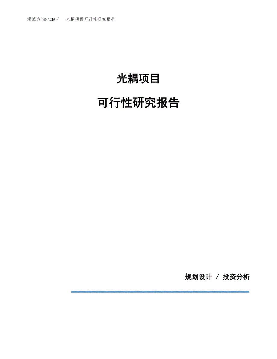 电子化工材料项目可行性研究报告[参考范文].docx_第1页