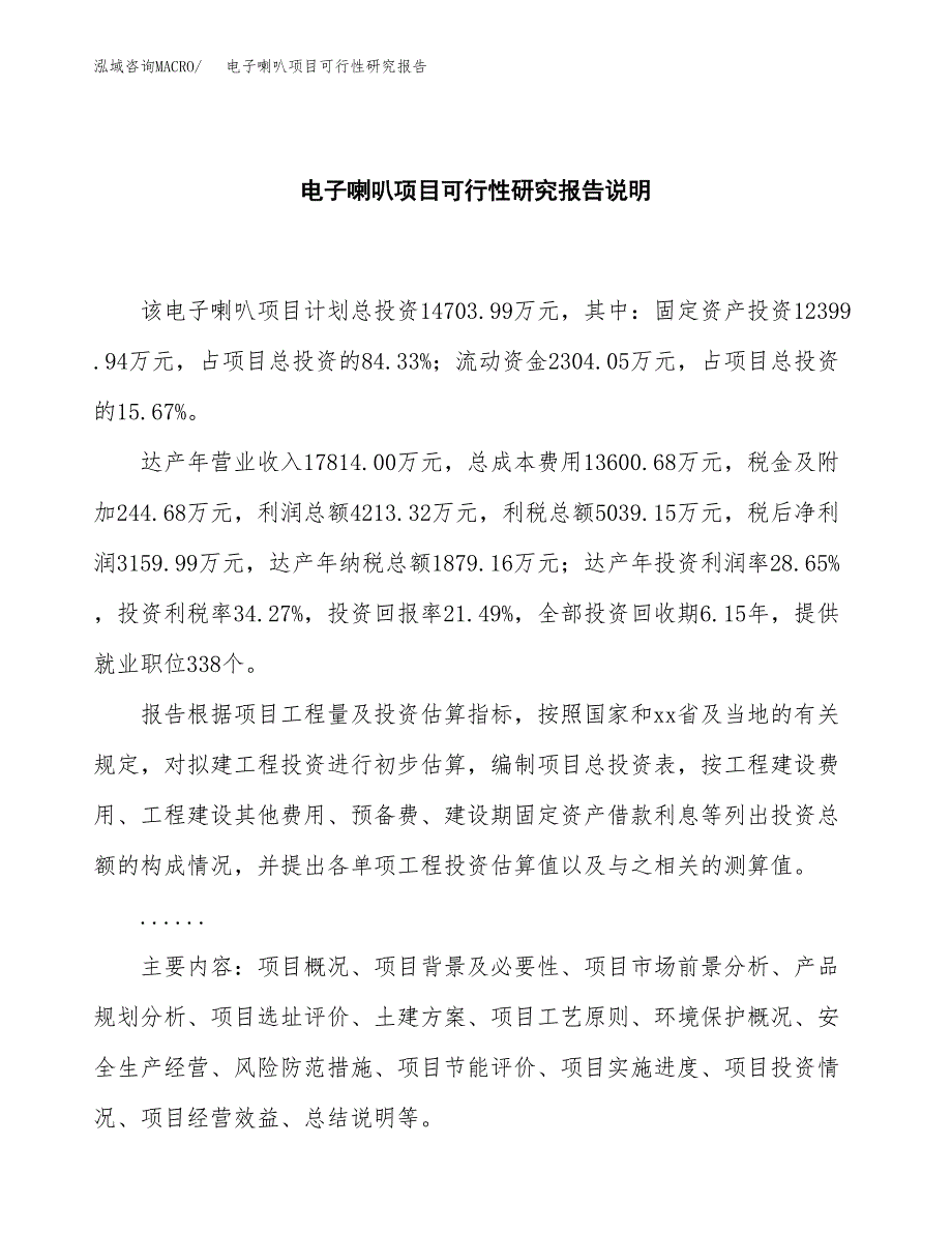 电子喇叭项目可行性研究报告[参考范文].docx_第2页