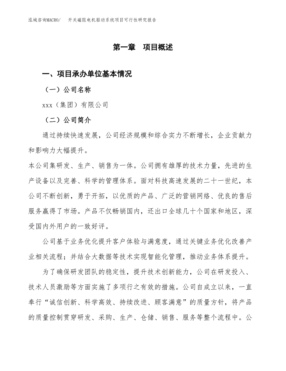 开关磁阻电机驱动系统项目可行性研究报告_范文.docx_第3页