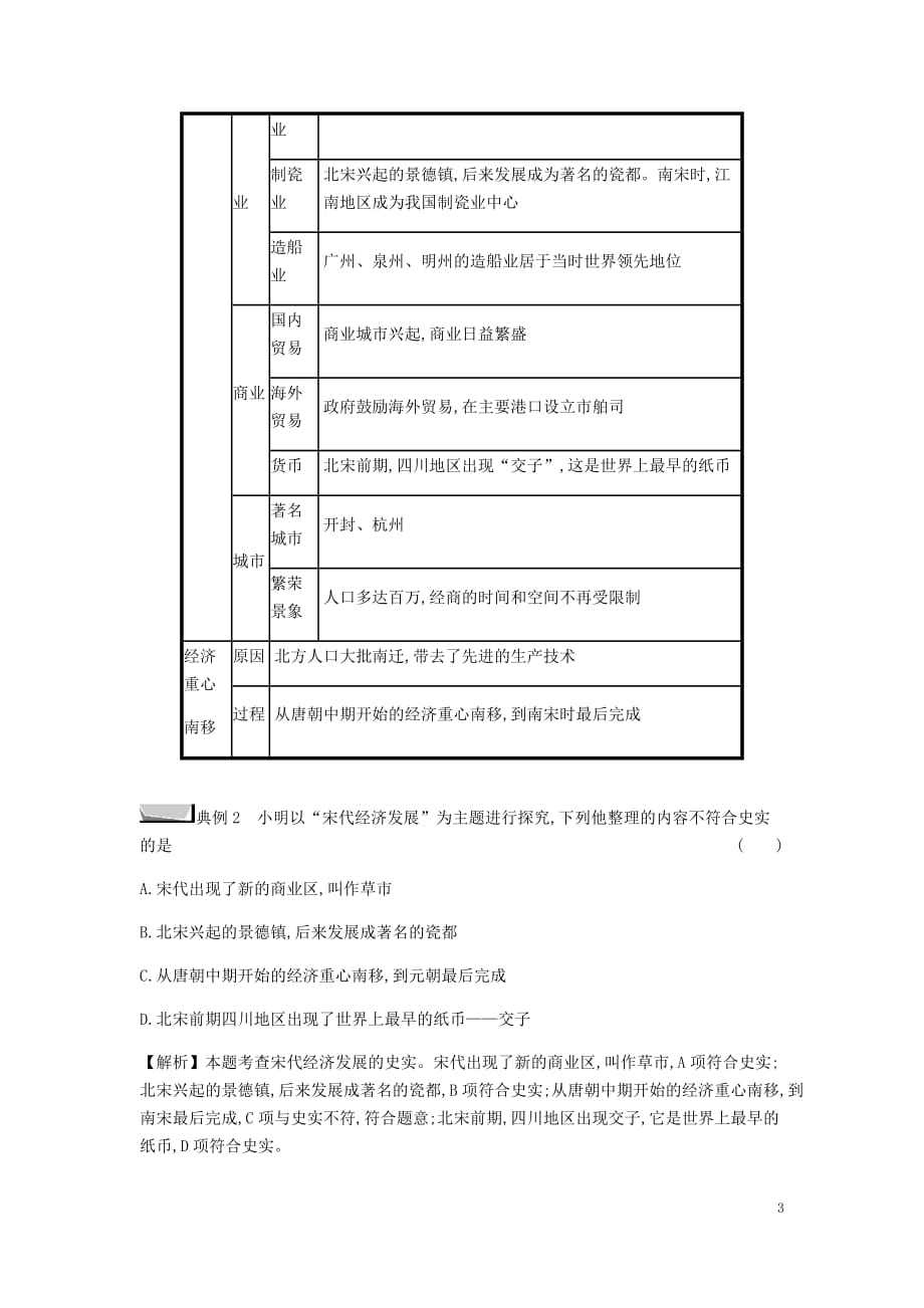 2019春七年级历史下册 第二单元 辽宋夏金元时期民族关系发展和社会变化单元提升课时作业 新人教版_第3页