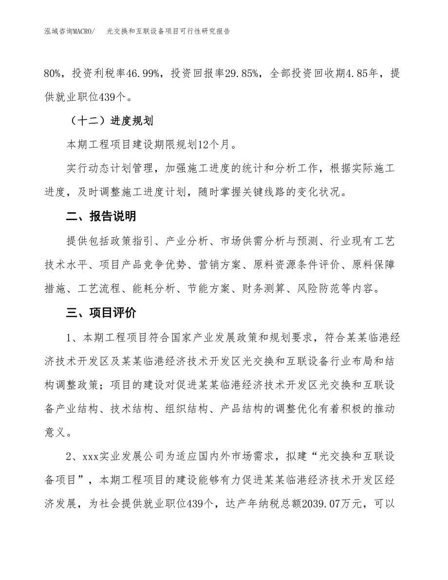 光交换和互联设备项目可行性研究报告[参考范文].docx_第5页