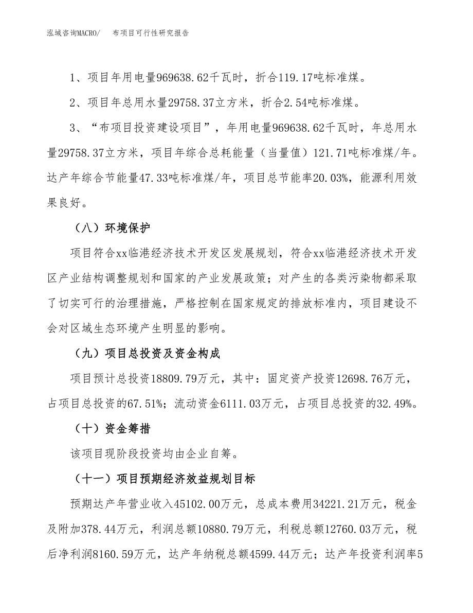 布项目可行性研究报告[参考范文].docx_第5页