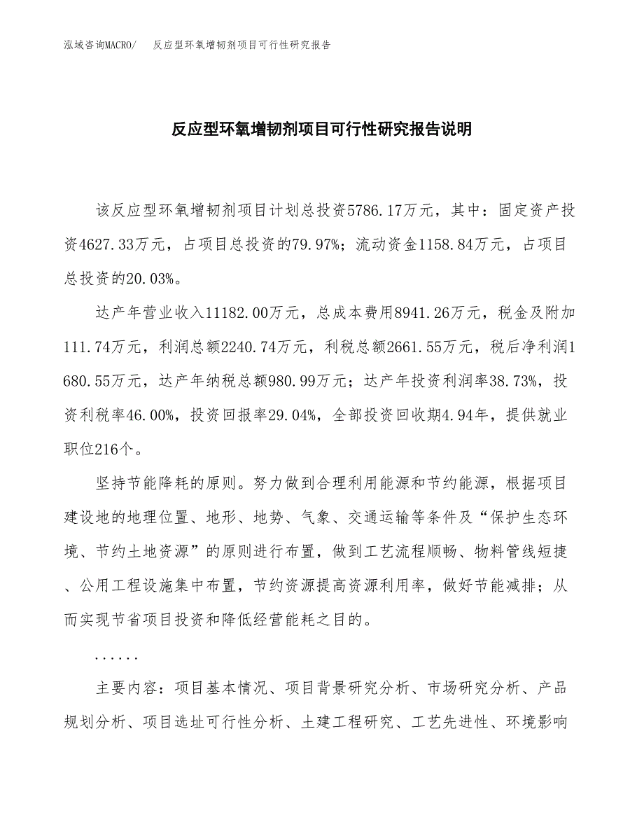 反应型环氧增韧剂项目可行性研究报告[参考范文].docx_第2页