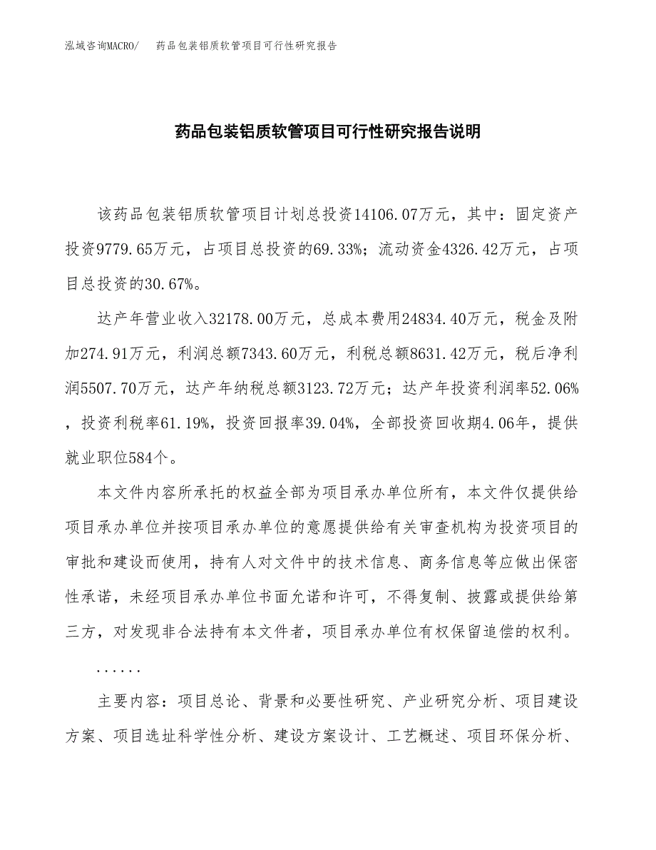 药品包装铝质软管项目可行性研究报告[参考范文].docx_第2页