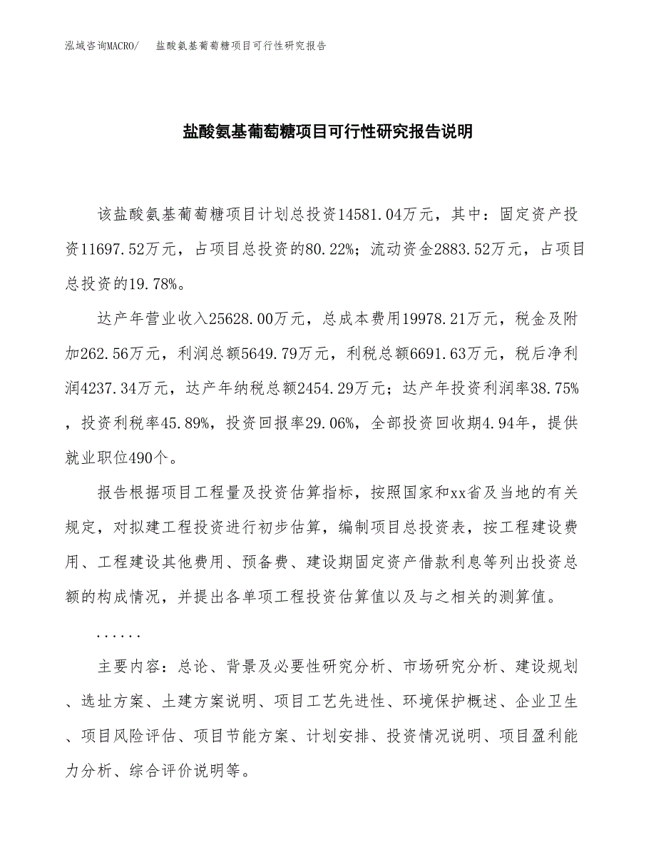 盐酸氨基葡萄糖项目可行性研究报告[参考范文].docx_第2页