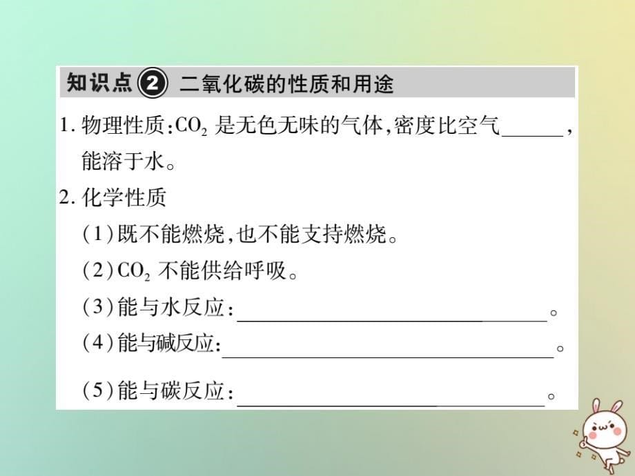 2019中考化学一轮复习 第一部分 基础知识复习 第二章 常见的物质 第4讲 碳及其化合物（精讲）课件_第5页