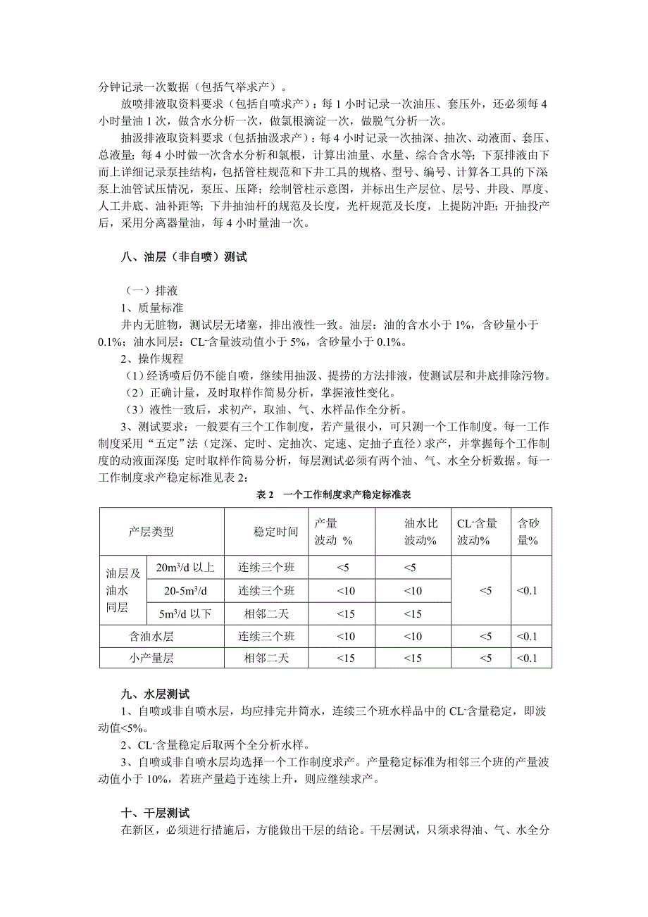 试油气工序及质量标准_第4页