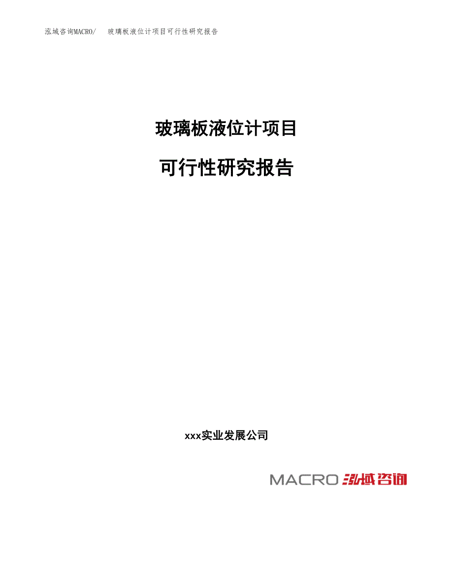 玻璃板液位计项目可行性研究报告_范文.docx_第1页