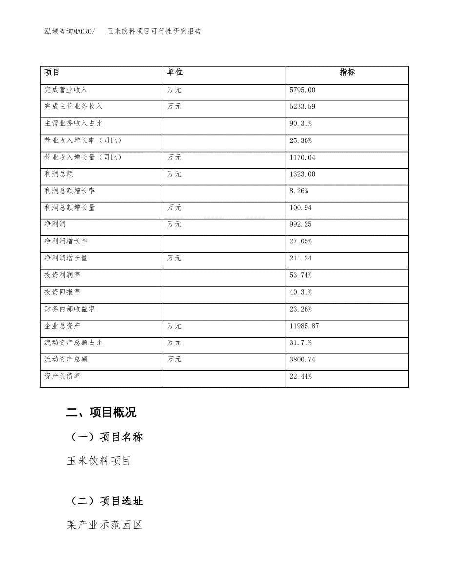 玉米饮料项目可行性研究报告_范文.docx_第5页