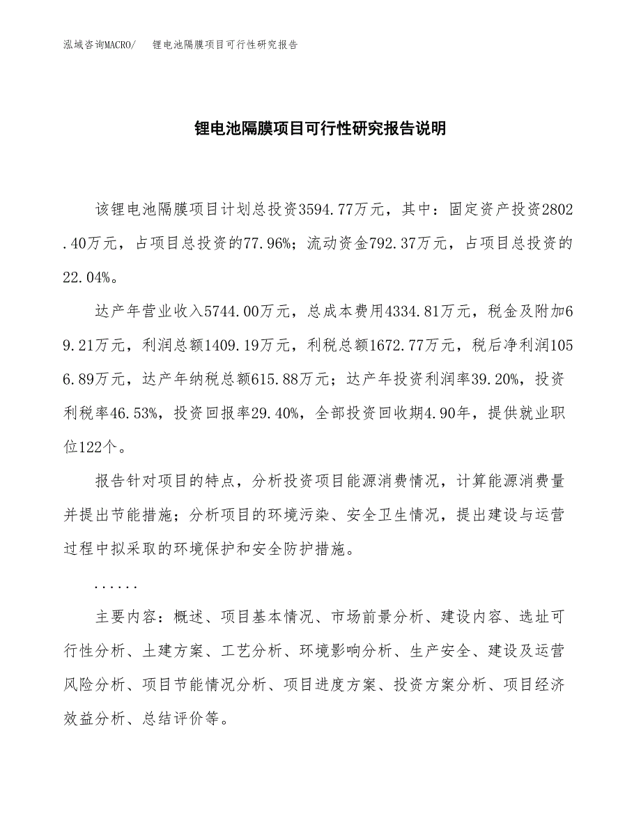 锂电池隔膜项目可行性研究报告[参考范文].docx_第2页