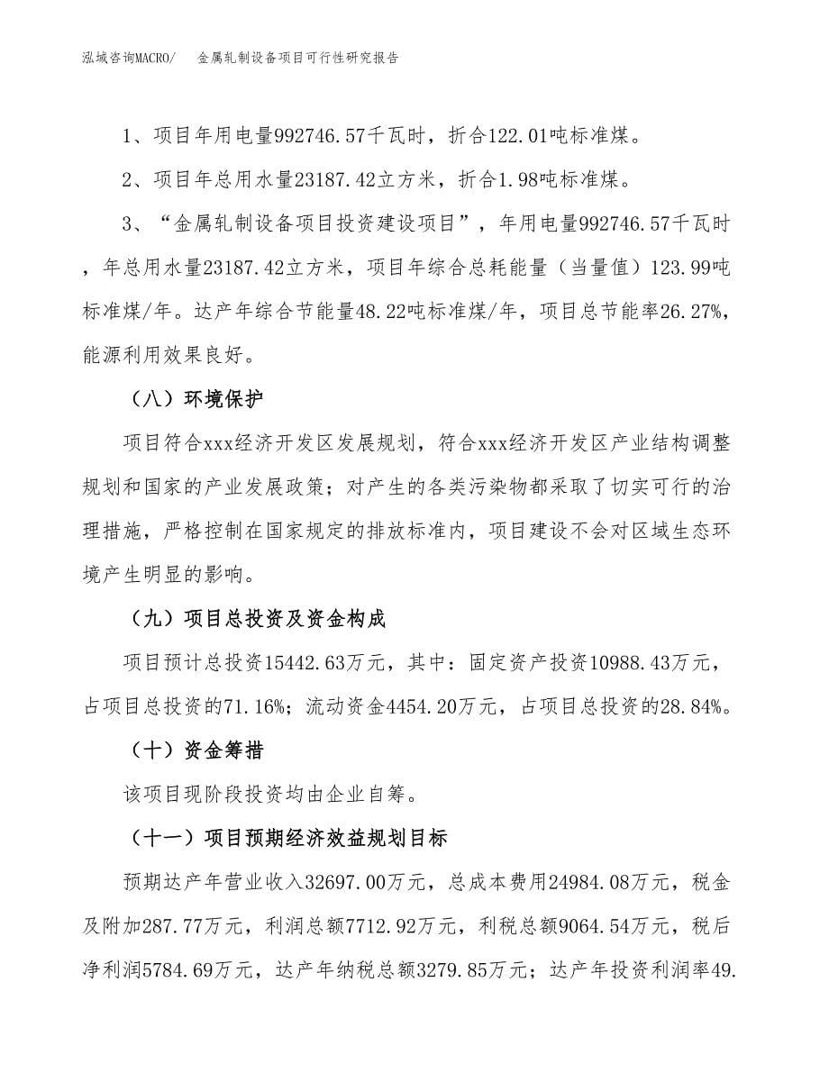 金属轧制设备项目可行性研究报告[参考范文].docx_第5页