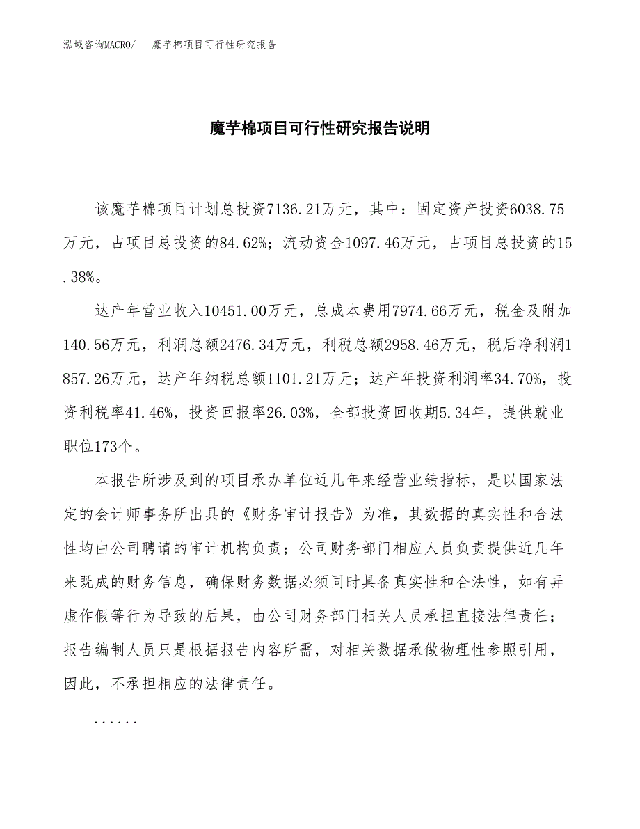 魔芋棉项目可行性研究报告[参考范文].docx_第2页