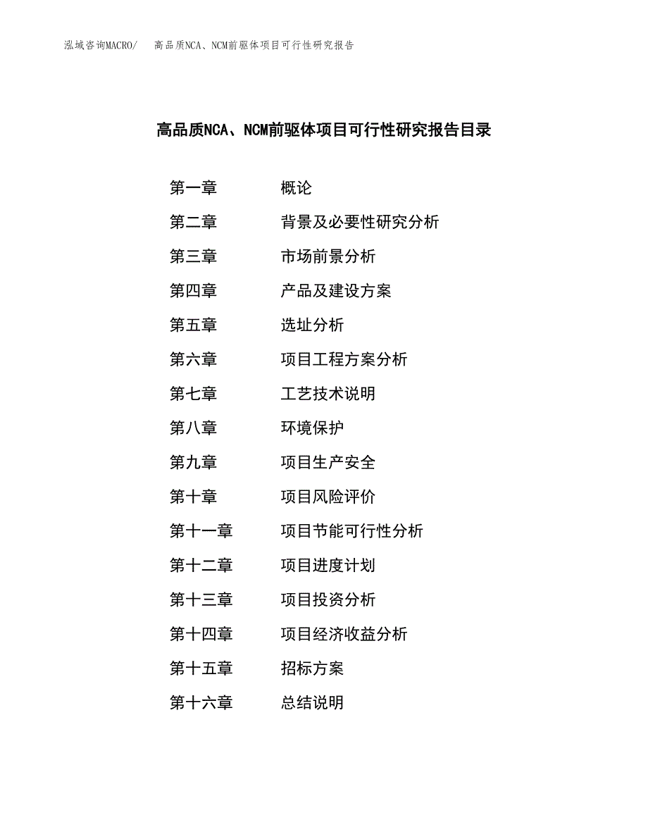 高品质NCA、NCM前驱体项目可行性研究报告_范文.docx_第2页