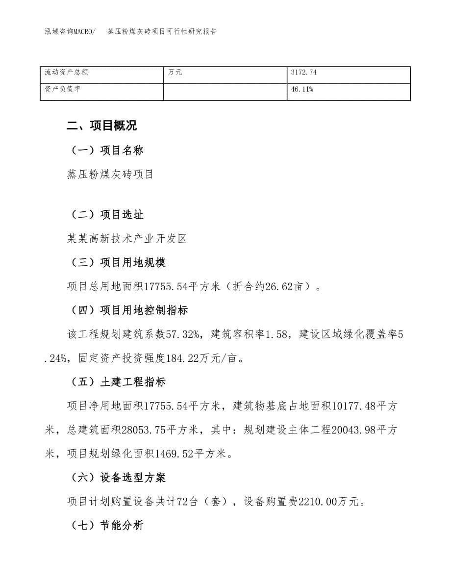 蒸压粉煤灰砖项目可行性研究报告_范文.docx_第5页