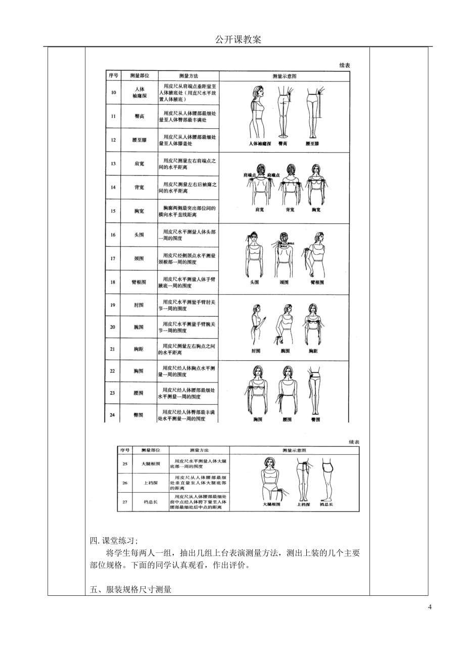 服装号型与人体测量教案_第4页